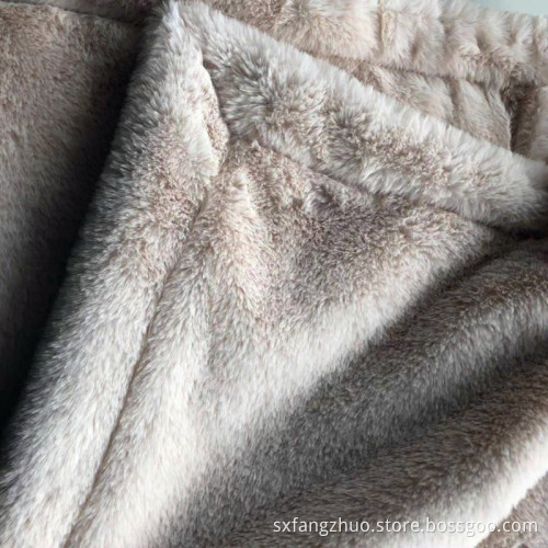 wholesale luxury double layer faux rabbit fur blanket